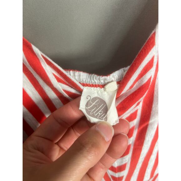 Anthropologie LILKA Dress Sz XS Red White Maxi Stripe Summer Cocktail Festive - Picture 10 of 16